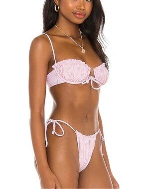 Lolli Light Pink Ruffle Tie Bikini